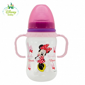 Бутылочка для детского питания из серии Микки и Минни с силиконовой соской (Lubby, 13627/144/12)